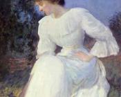 埃德蒙查尔斯塔贝尔 - Portrait of a Woman in White